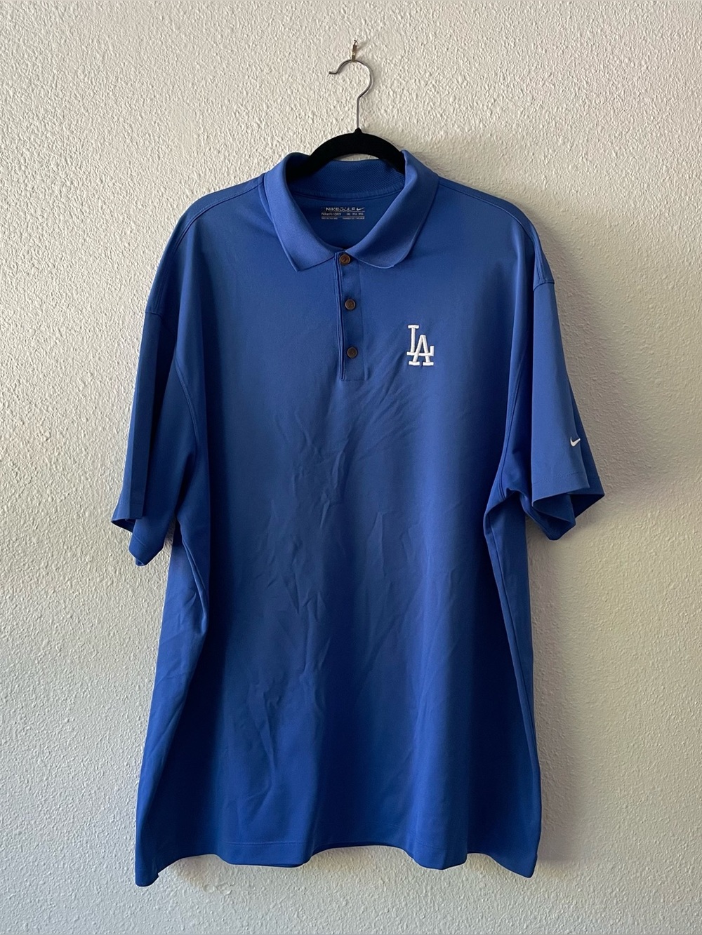 Nike Golf LA Dodgers Polo Shirt Men 3XL Blue Dri Fit MLB Performance
